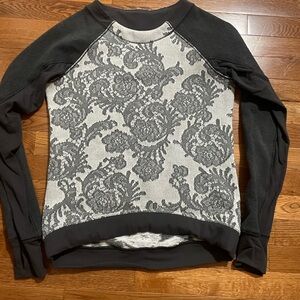 Lululemon Athletica Black and Gray Crew Neck Sweater